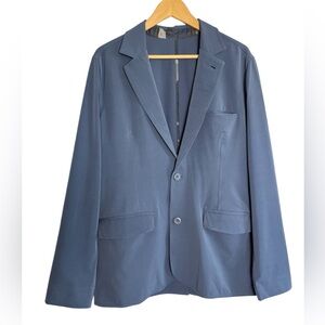 Stio Mens Two-button Blazer Vintage Indigo Sz 40 Lightweight Travel Quiet Luxury